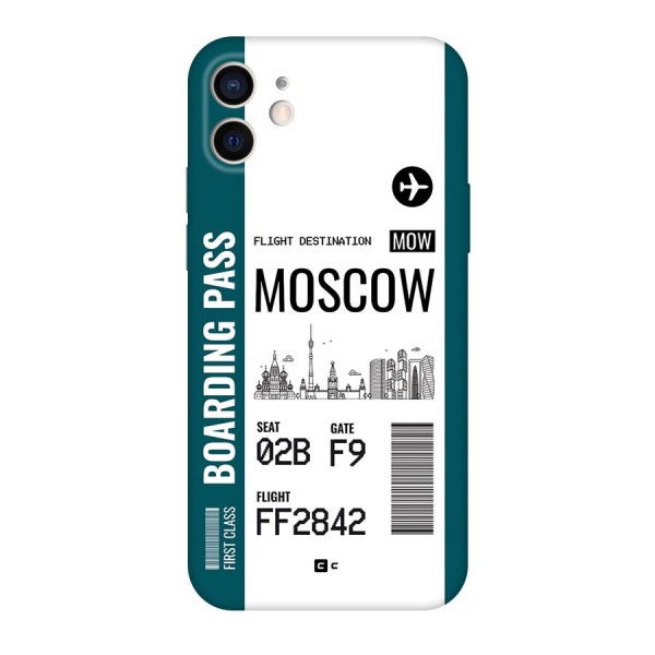 Moscow Boarding Pass Back Case for iPhone 12 Pro